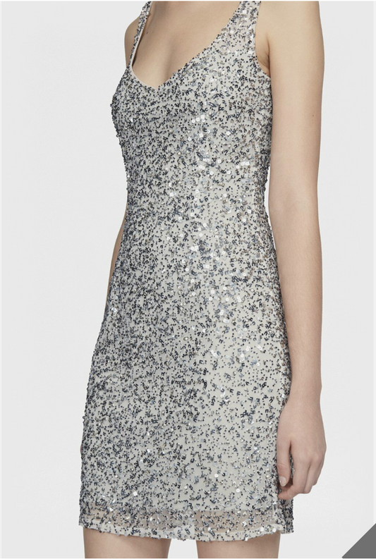 Silver Helen Sparkle Special Occasion Strappy Dress