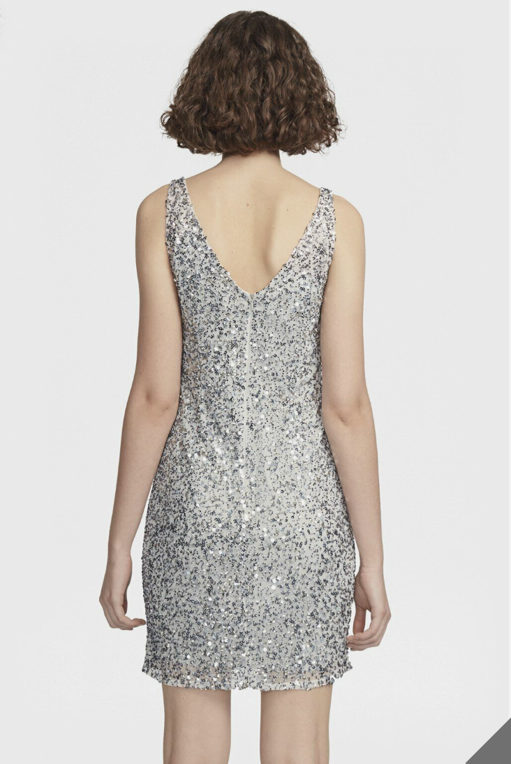 Silver Helen Sparkle Special Occasion Strappy Dress