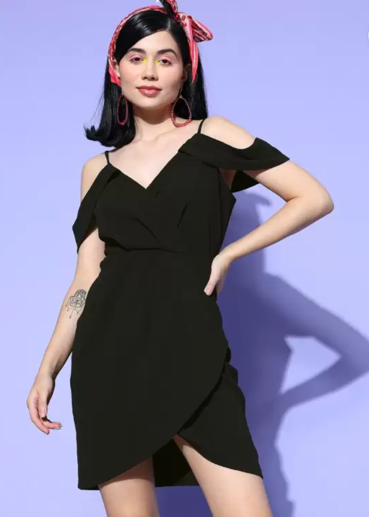 A-line Black Dress