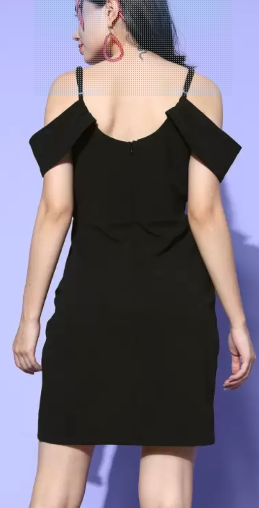 A-line Black Dress