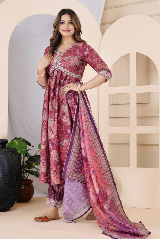 Nyra Cut Kurti Set With Dupatta