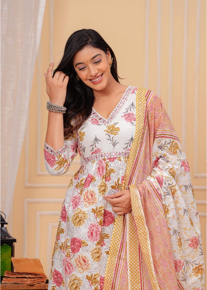 Kurti with Pant and Dupatta