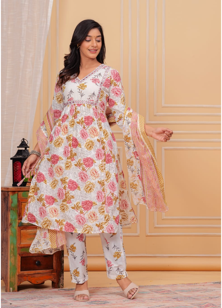 Kurti with Pant and Dupatta